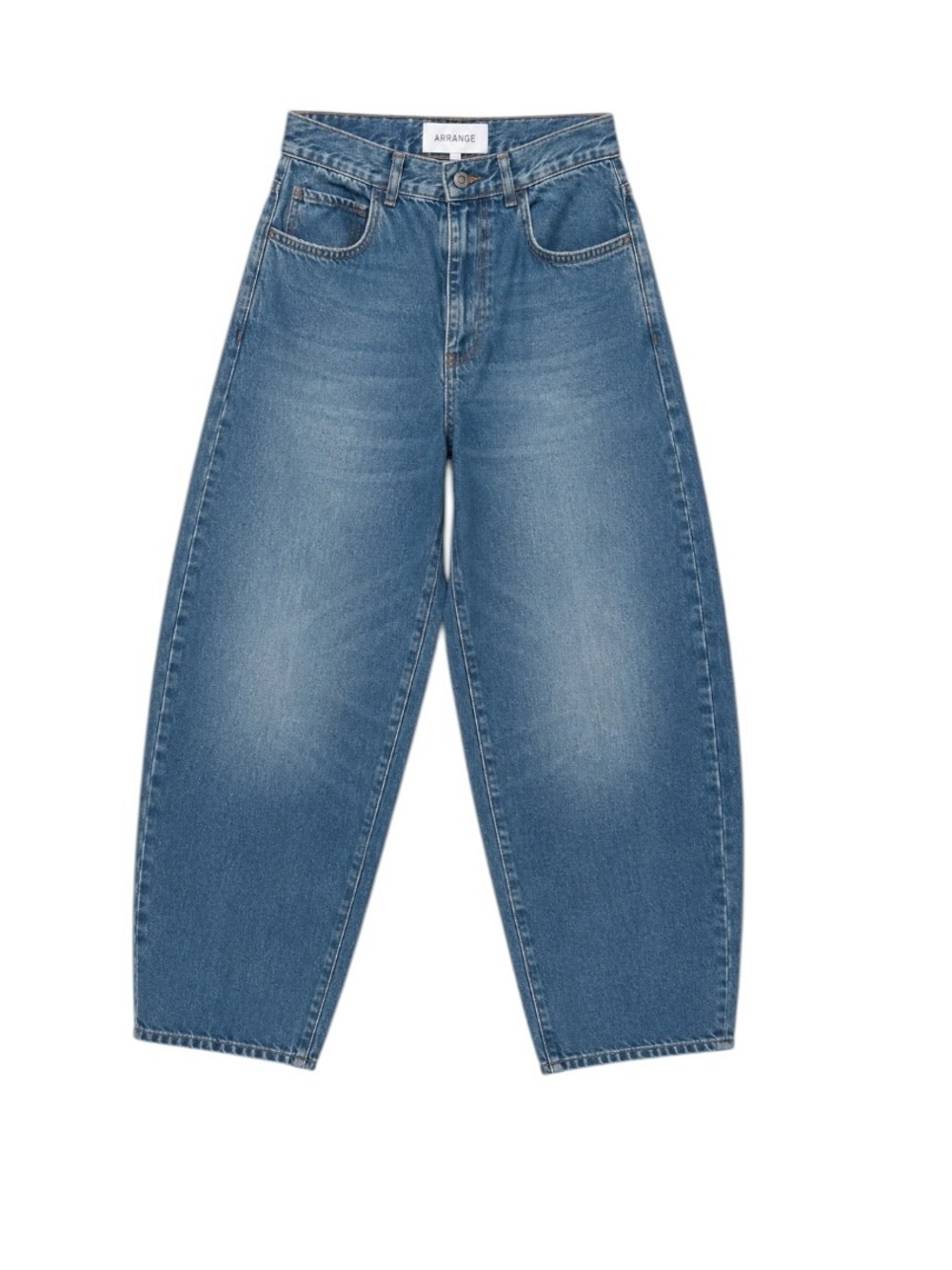 ARRANGE x ASOS - NWT Barrel Leg Jeans Medium Wash Denim Sz 6